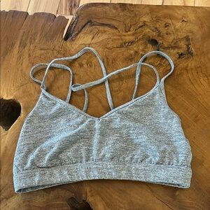 Old Navy Gray Strappy Sports Bra